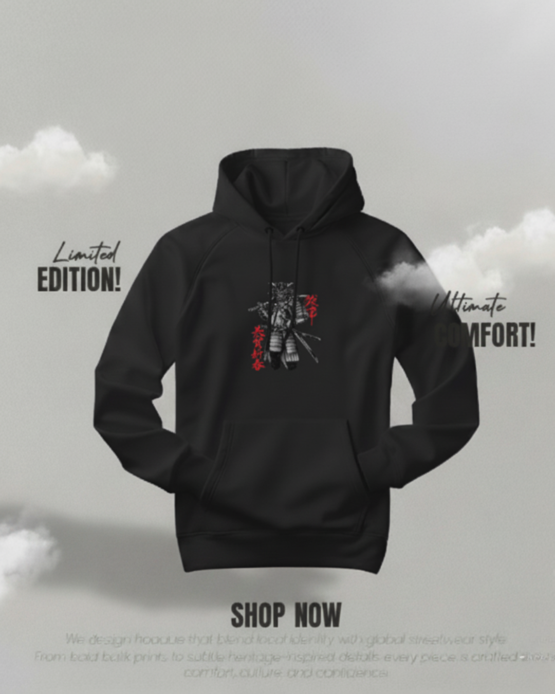 Japanese Samurai Graphic Hoodie | Limited Edition Oversized Streetwear | Zortax