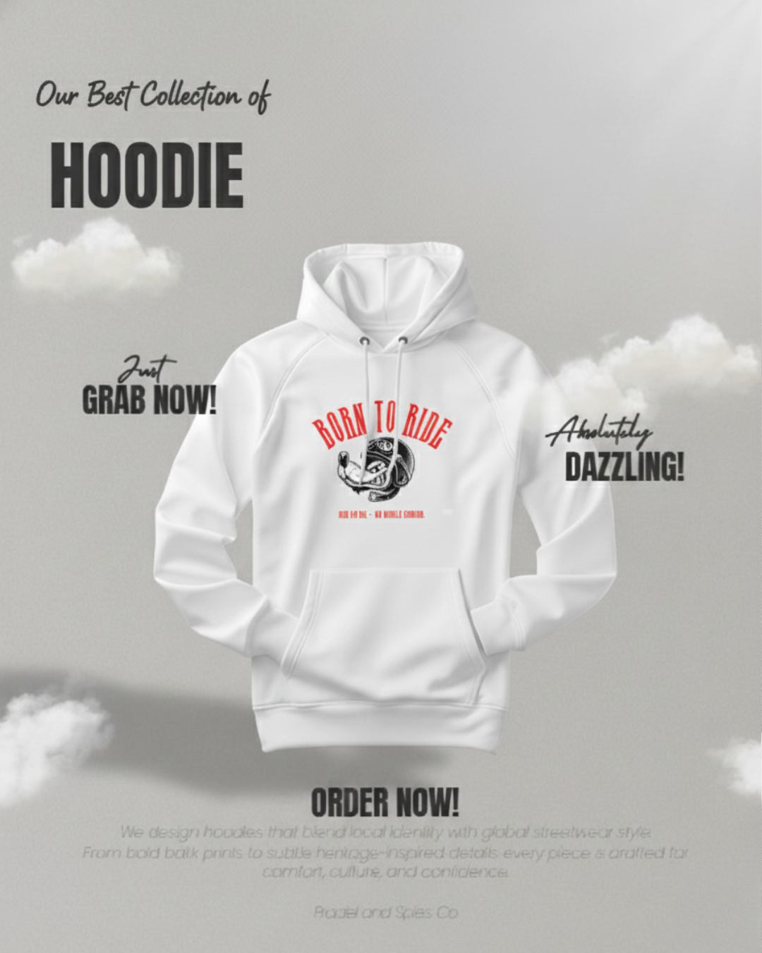 Oversized Hoodie | Biker Graphic Streetwear – Zortax