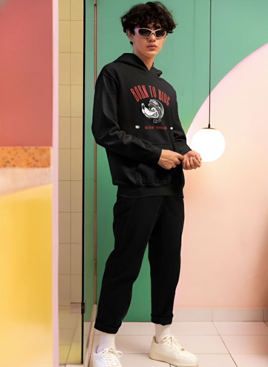 Oversized Hoodie | Biker Graphic Streetwear – Zortax