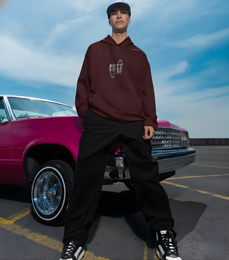 ZORTAX Lost Footprint Unisex Oversized Hoodie – Limited Edition Streetwear India